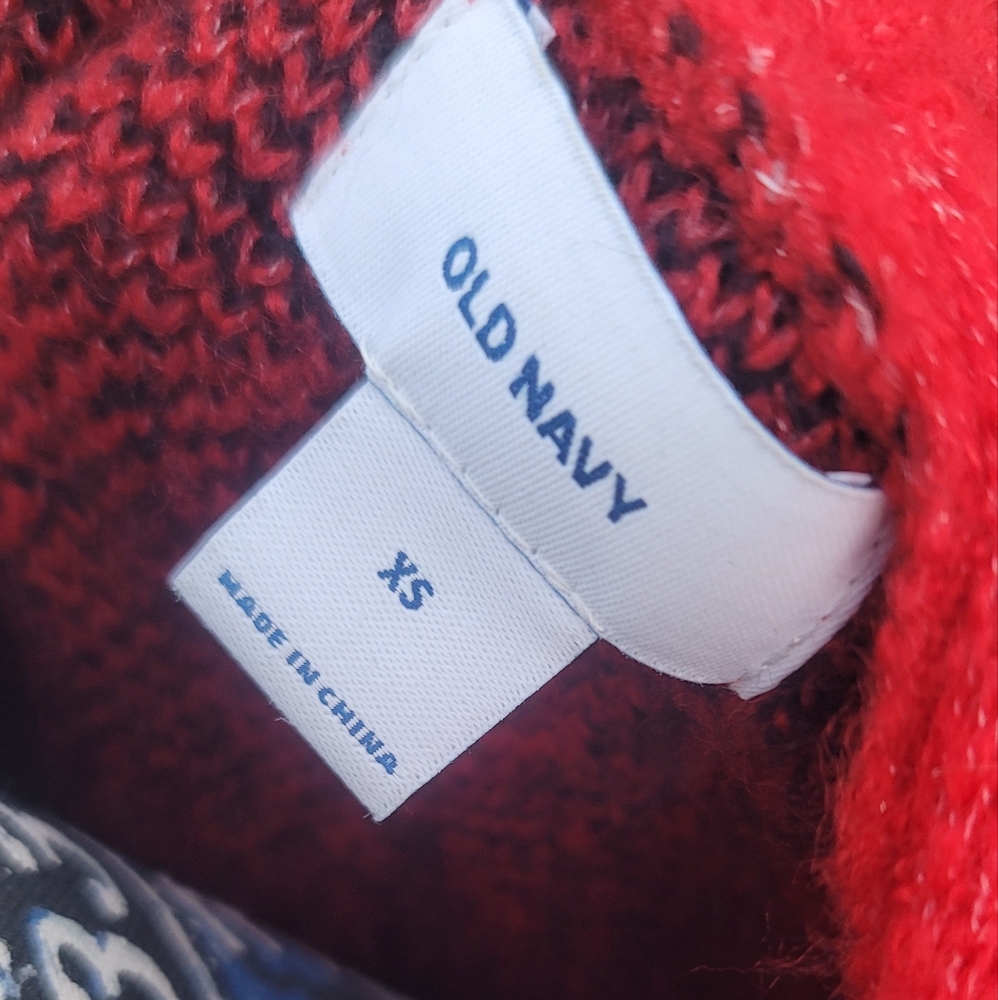 Old Navy Red and Black Knit Cardigan - Picture 11 of 12
